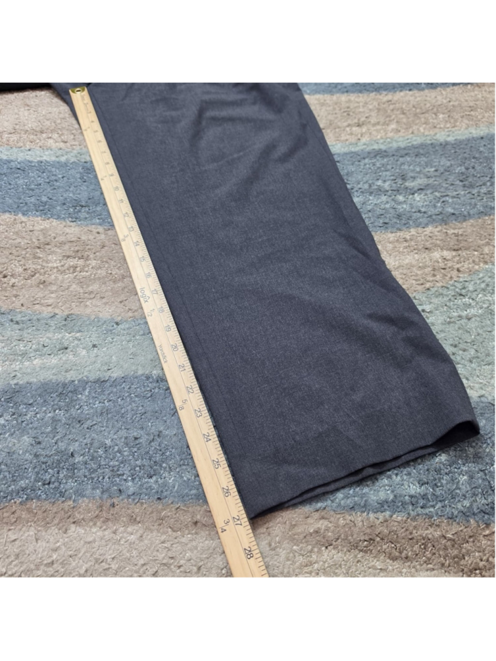 Polo Ralph Lauren Pants Mens 36x32 Gray Wool Blend Lined Dress Trouser Slacks - Picture 5 of 7
